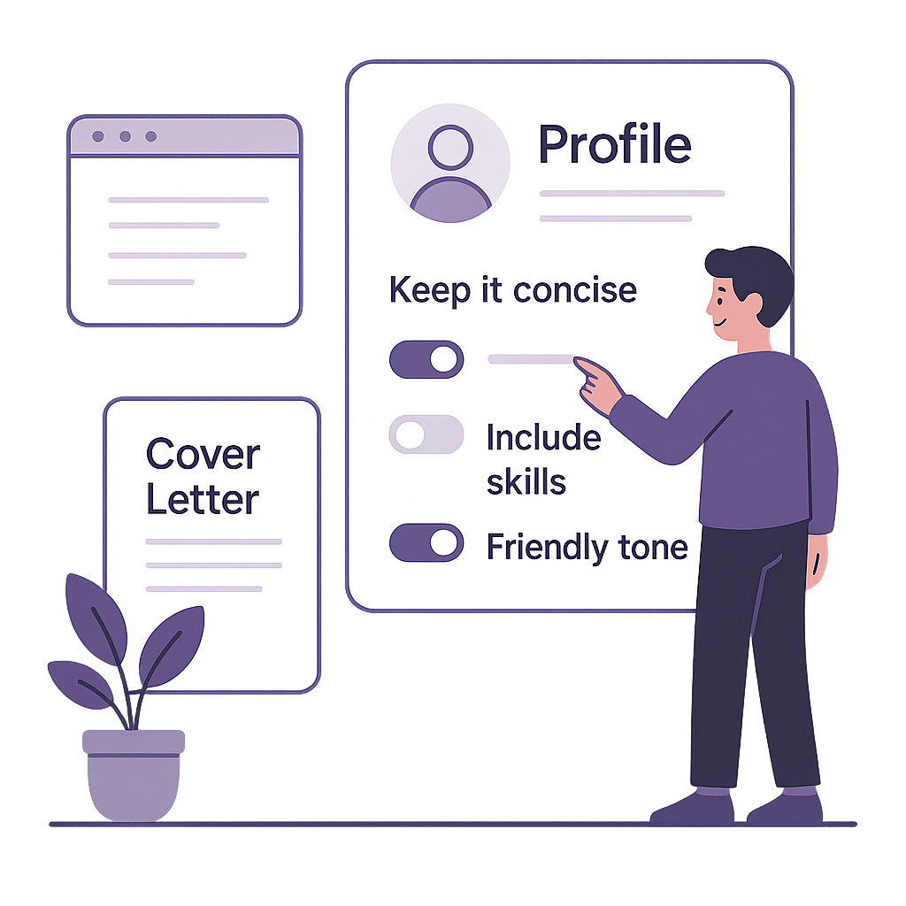 Personalized AI cover letter creation tool