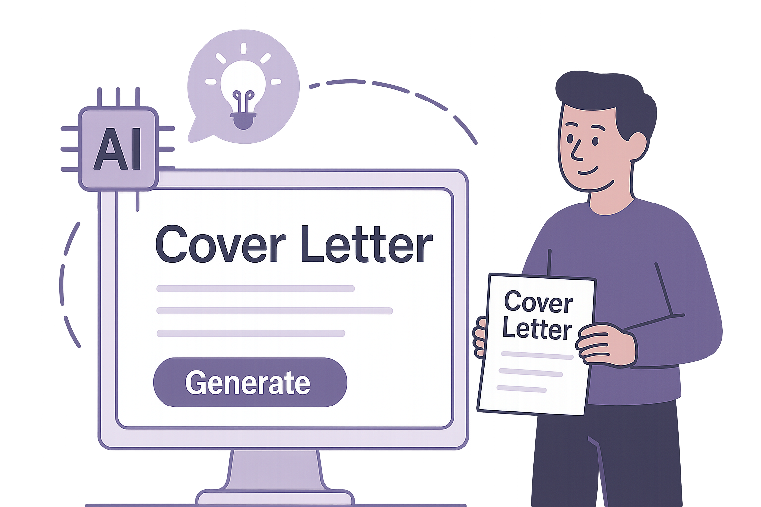 AI cover letter generator interface